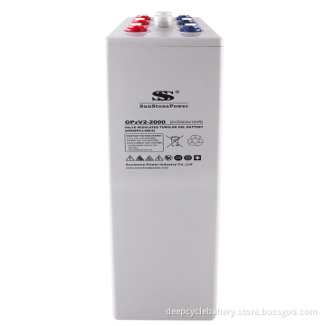 Sunstone Manufacturer Opg Series Opzv 2V2000ah Lead Acid Gel Solar Battery